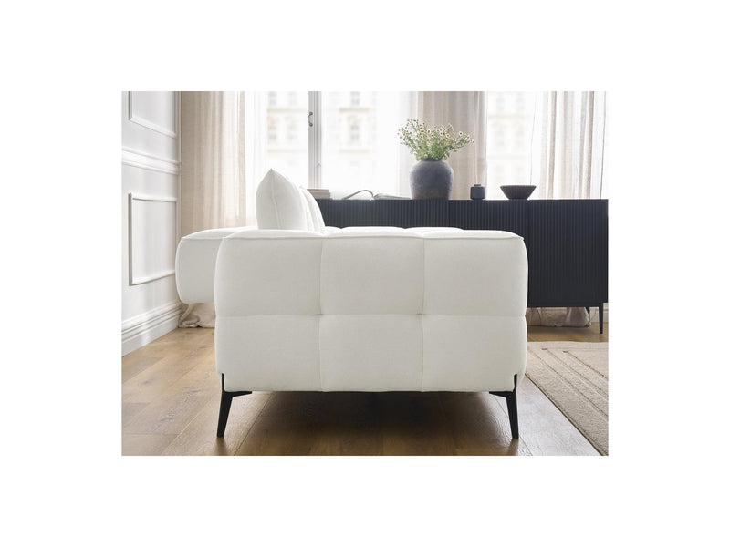 Canapé Droit Fixe 3 Places - Anis - Tissu Texturé