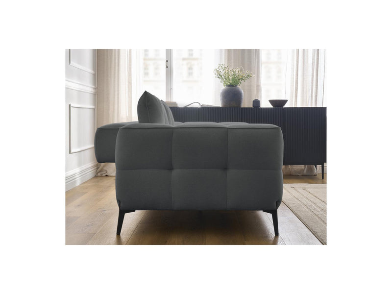 Canapé Droit Fixe 3 Places - Anis - Tissu Texturé