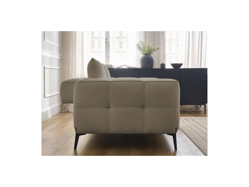 Canapé Droit Fixe 3 Places - Anis - Tissu Texturé