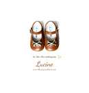 Chaussons Bébé Souples Antidérapants Fille À Boucle Mini-Alice Noeud - Cuir Camel - Fille