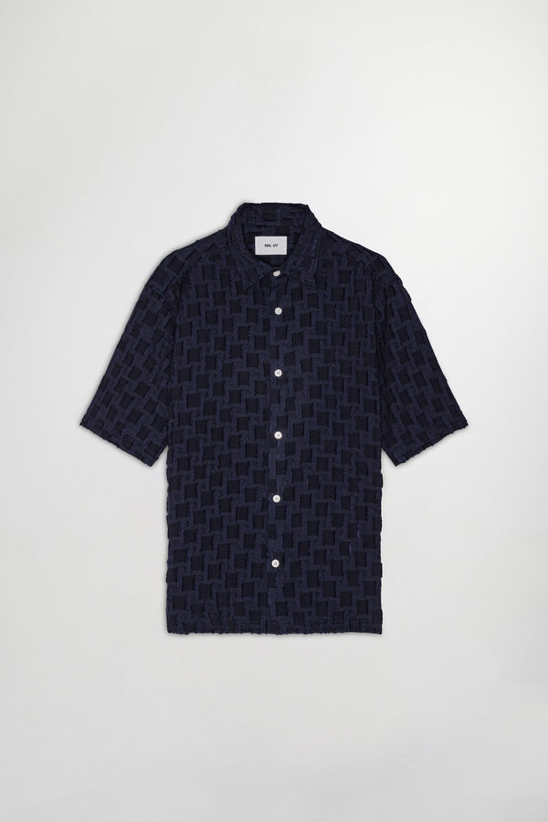 Camisa Freddy SS sin bolsillo - Azul marino