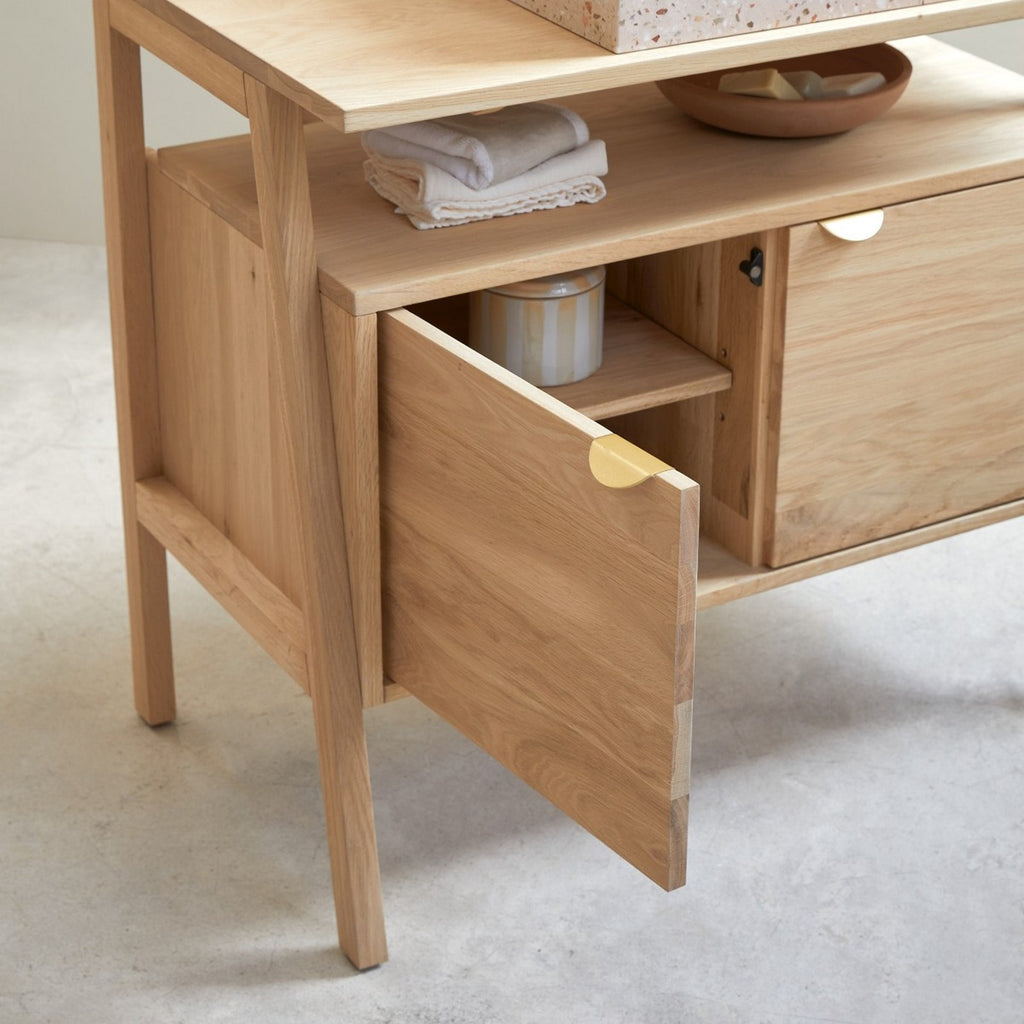 Pola - Meuble Sous Vasque - Chêne - Naturel
