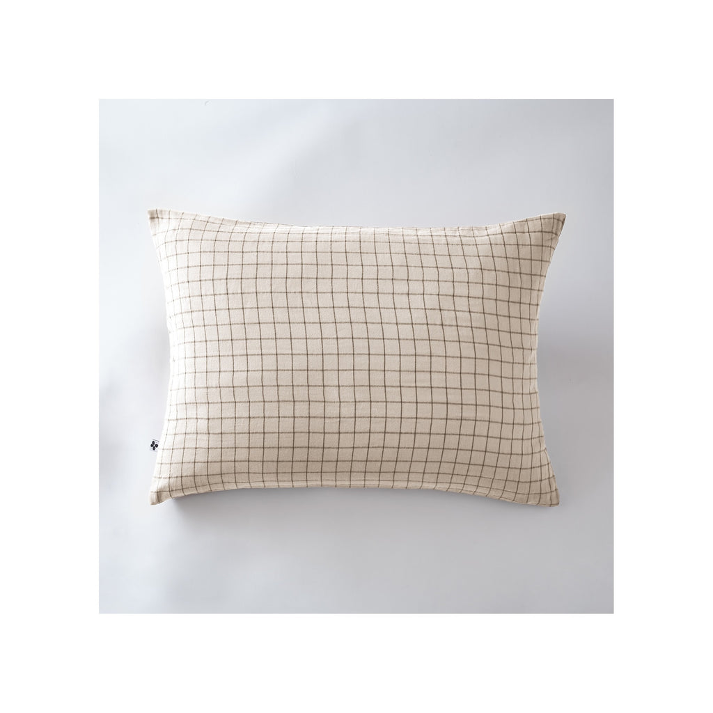 Gaia Mix - Taie D'Oreiller - Double Gaze De Coton - Pampa