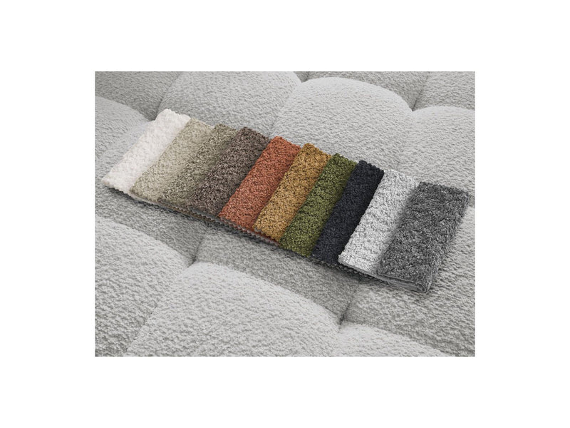 Canapé D'Angle Fixe - Anis - Tissu Bouclette - Angle Gauche