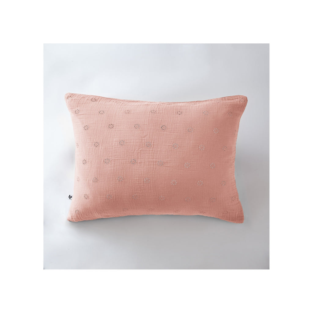 Gaia Boho - Taie D'Oreiller - Double Gaze De Coton - Rose Peche