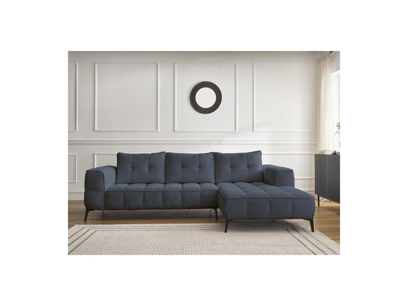 Canapé D'Angle Fixe - Anis - Tissu Bouclette - Angle Droit