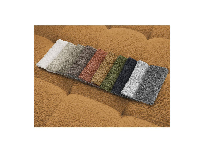 Canapé D'Angle Fixe - Anis - Tissu Bouclette - Angle Droit