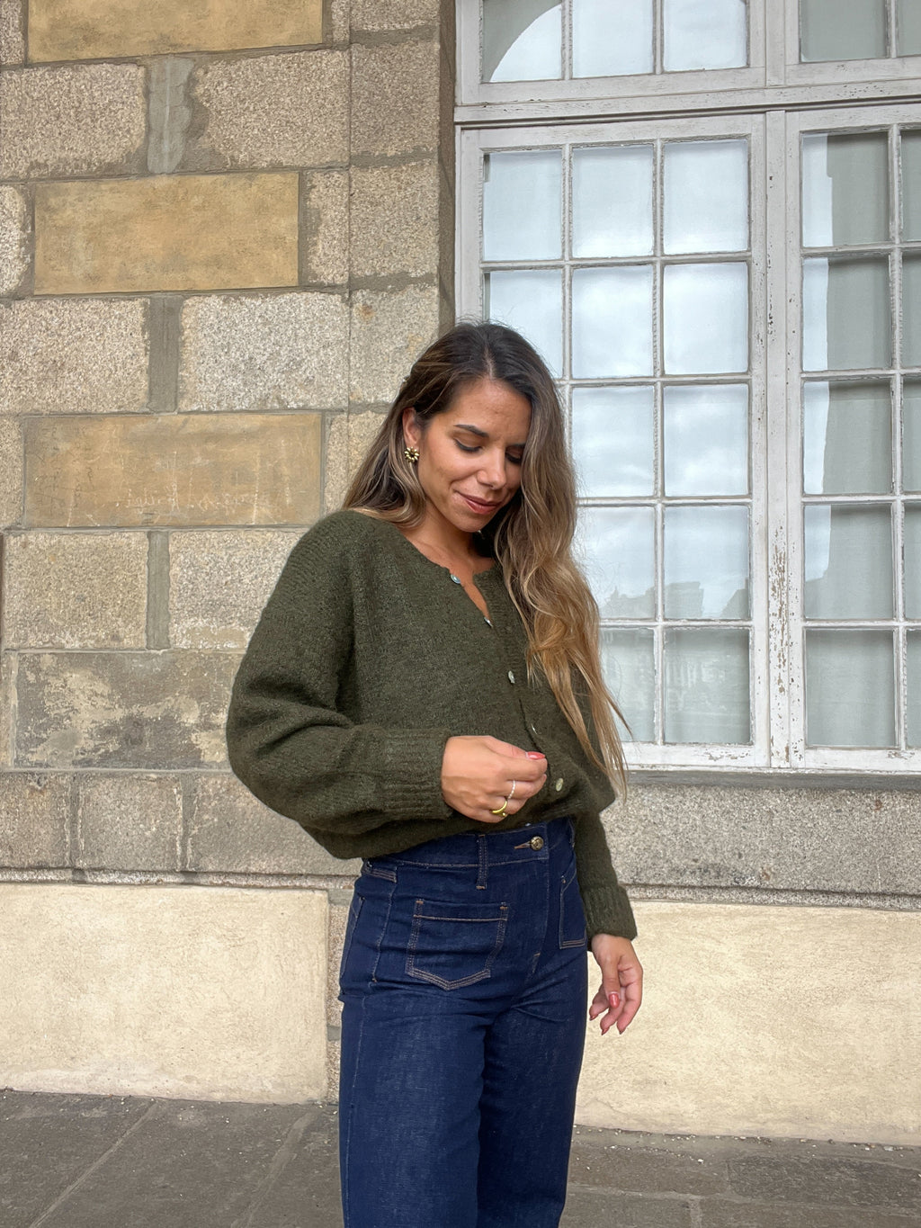 Charlie khaki cardigan