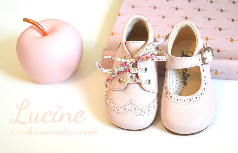 Chaussures Bottillons Adonis Bout Golf - Cuir Rose Pâle - Fille