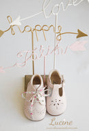 Chaussures Bottillons Adonis Bout Golf - Cuir Rose Pâle - Fille
