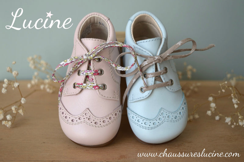 Chaussures Bottillons Adonis Bout Golf - Cuir Rose Pâle - Fille