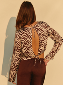 Top Chocolate Zebra Dos Ouvert