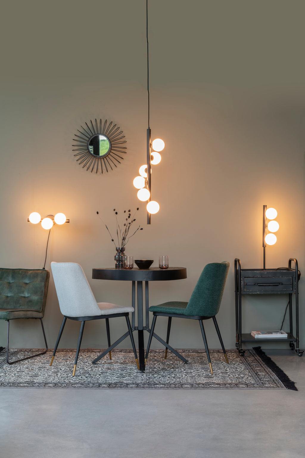 Monica - Applique Murale - Verre - Blanc/Noir