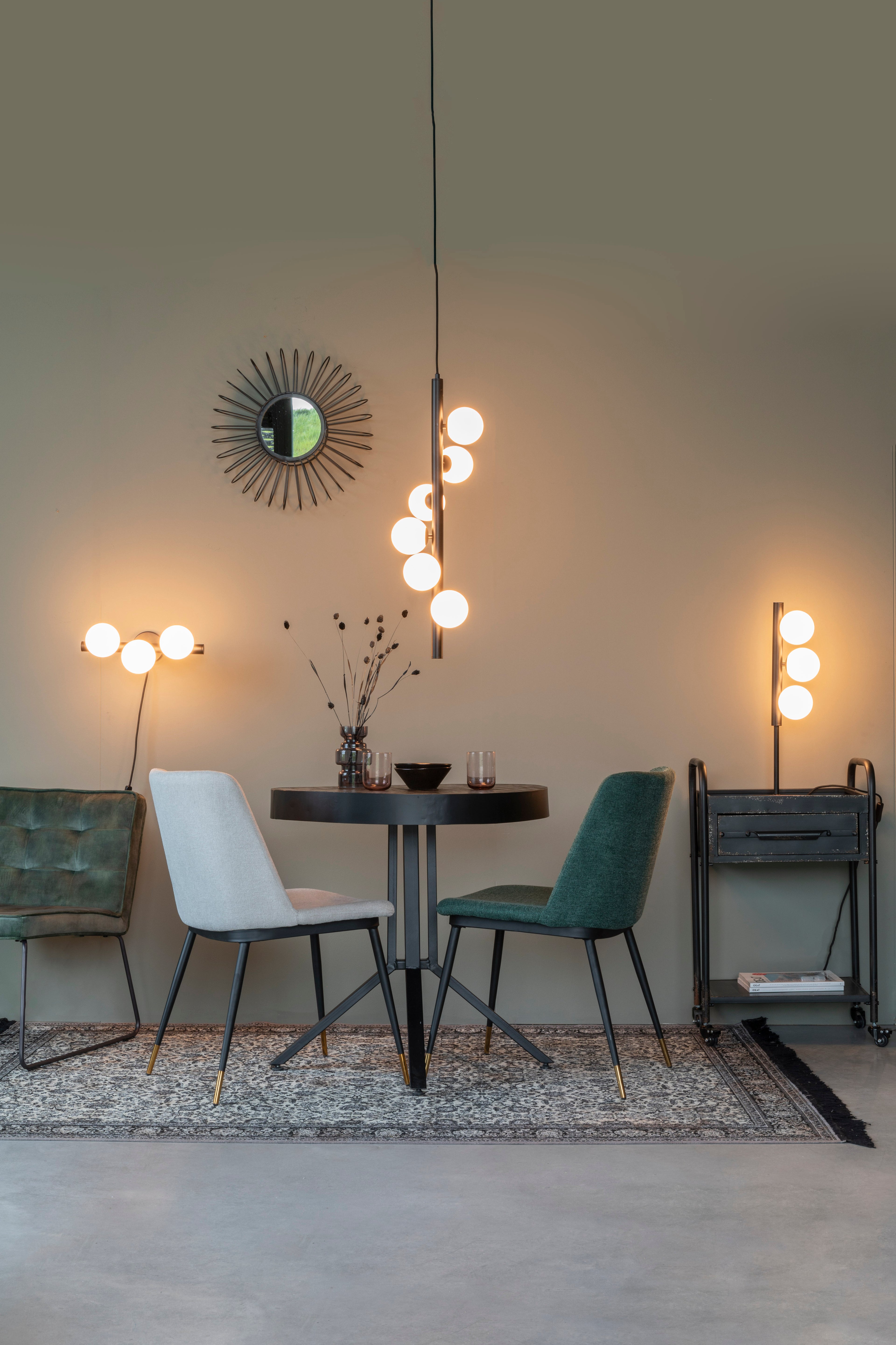 Monica - Applique Murale - Verre - Blanc/Noir