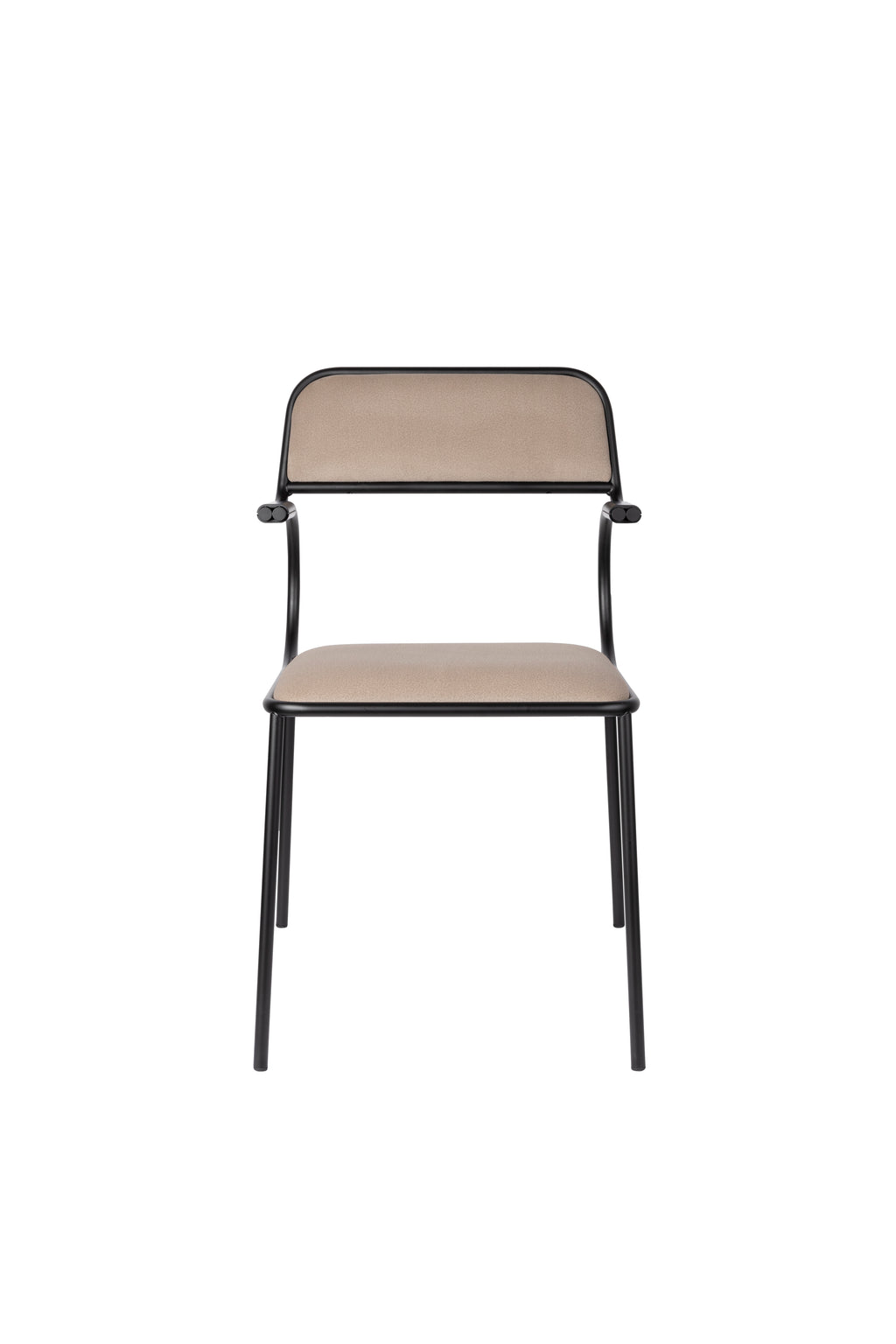 Alba - Dining Room Armchair - Fabric - Black/Beige