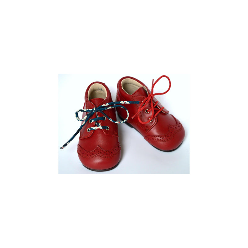 Adonis Golf Toe Booties Shoes - Cherry Red Leather - Unisex