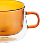Ambra - Lot De 2 Mugs Double Paroi En Verre - 22Cl - Orange