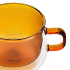 Ambra - Lot De 2 Mugs Double Paroi En Verre - 22Cl - Orange