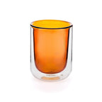 Ambra - Lot De 2 Tasses Double Paroi En Verre - 20Cl - Orange