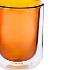 Ambra - Lot De 2 Tasses Double Paroi En Verre - 20Cl - Orange