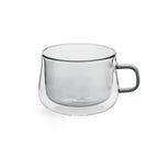 Ambra - Lot De 2 Mugs Double Paroi En Verre - 22Cl - Gris