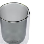 Ambra - Lot De 2 Tasses Double Paroi En Verre - 20Cl - Gris