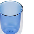 Ambra - Lot De 2 Tasses Double Paroi En Verre - 20Cl - Bleu
