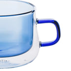 Ambra - Lot De 2 Mugs Double Paroi En Verre - 22Cl - Bleu