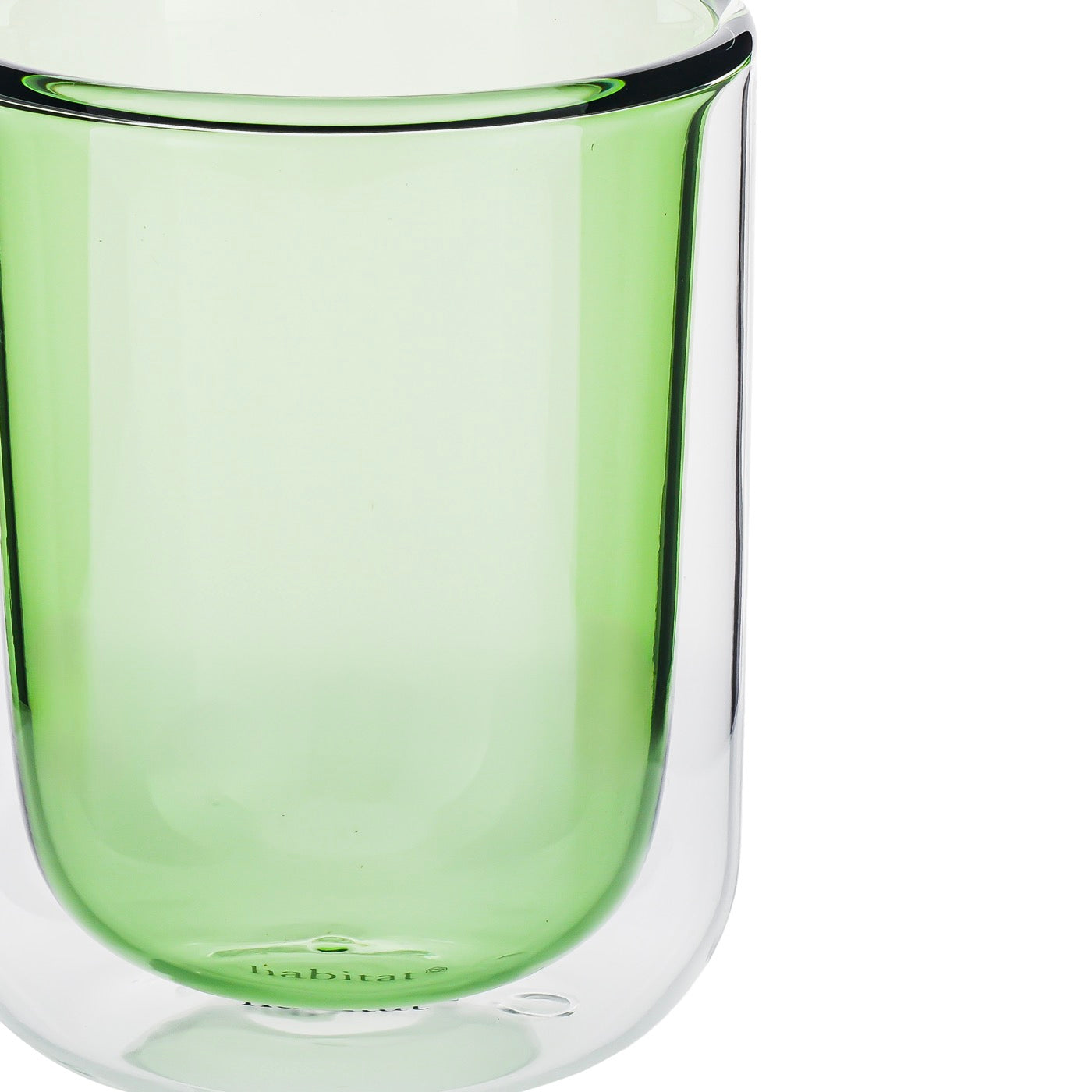 Ambra - Lot De 2 Tasses Double Paroi En Verre - 20Cl - Vert