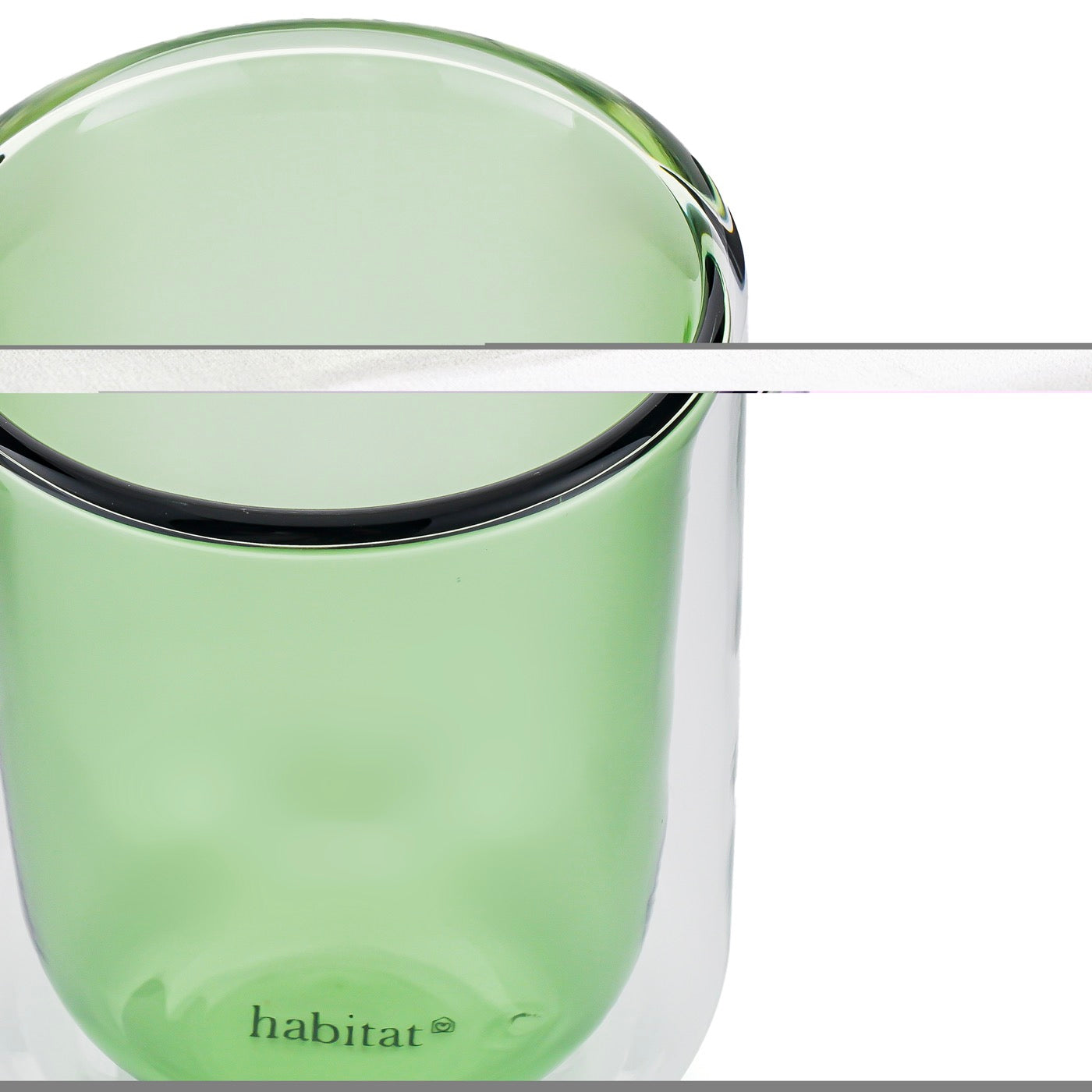 Ambra - Lot De 2 Tasses Double Paroi En Verre - 20Cl - Vert