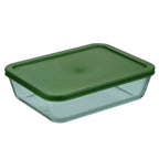 Aloe - Lot De 3 Boîtes De Conservation Rectangulaires En Verre - 64/105/152Cl - Vert
