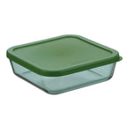 Aloe - Lot De 3 Boîtes De Conservation Carrées En Verre - 32/52/80Cl - Vert