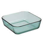 Aloe - Lot De 3 Boîtes De Conservation Carrées En Verre Avec Couvercle Silicone - 32/52/80Cl - Vert