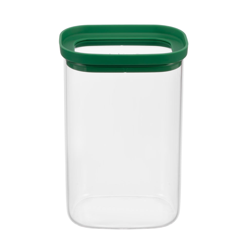Aloe - Lot De 3 Bocaux De Conservation Alimentaire En Verre Avec Couvercle Silicone - 60/130/200Cl - Vert/Transparent