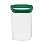 Aloe - Lot De 3 Bocaux De Conservation Alimentaire En Verre Avec Couvercle Silicone - 60/130/200Cl - Vert/Transparent