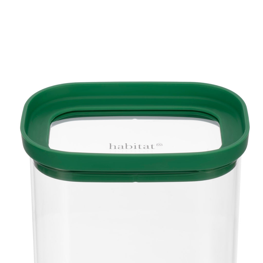 Aloe - Lot De 3 Bocaux De Conservation Alimentaire En Verre Avec Couvercle Silicone - 60/130/200Cl - Vert/Transparent