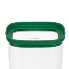 Aloe - Lot De 3 Bocaux De Conservation Alimentaire En Verre Avec Couvercle Silicone - 60/130/200Cl - Vert/Transparent