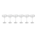 Cléo - Lot De 6 Coupes À Champagne Évasées En Verre Cristallin - 32Cl - Transparent