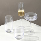 Cléo - Lot De 6 Coupes À Champagne Évasées En Verre Cristallin - 32Cl - Transparent