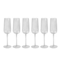 Cléo - Lot De 6 Flûtes À Champagne En Verre Cristallin - 28Cl - Transparent