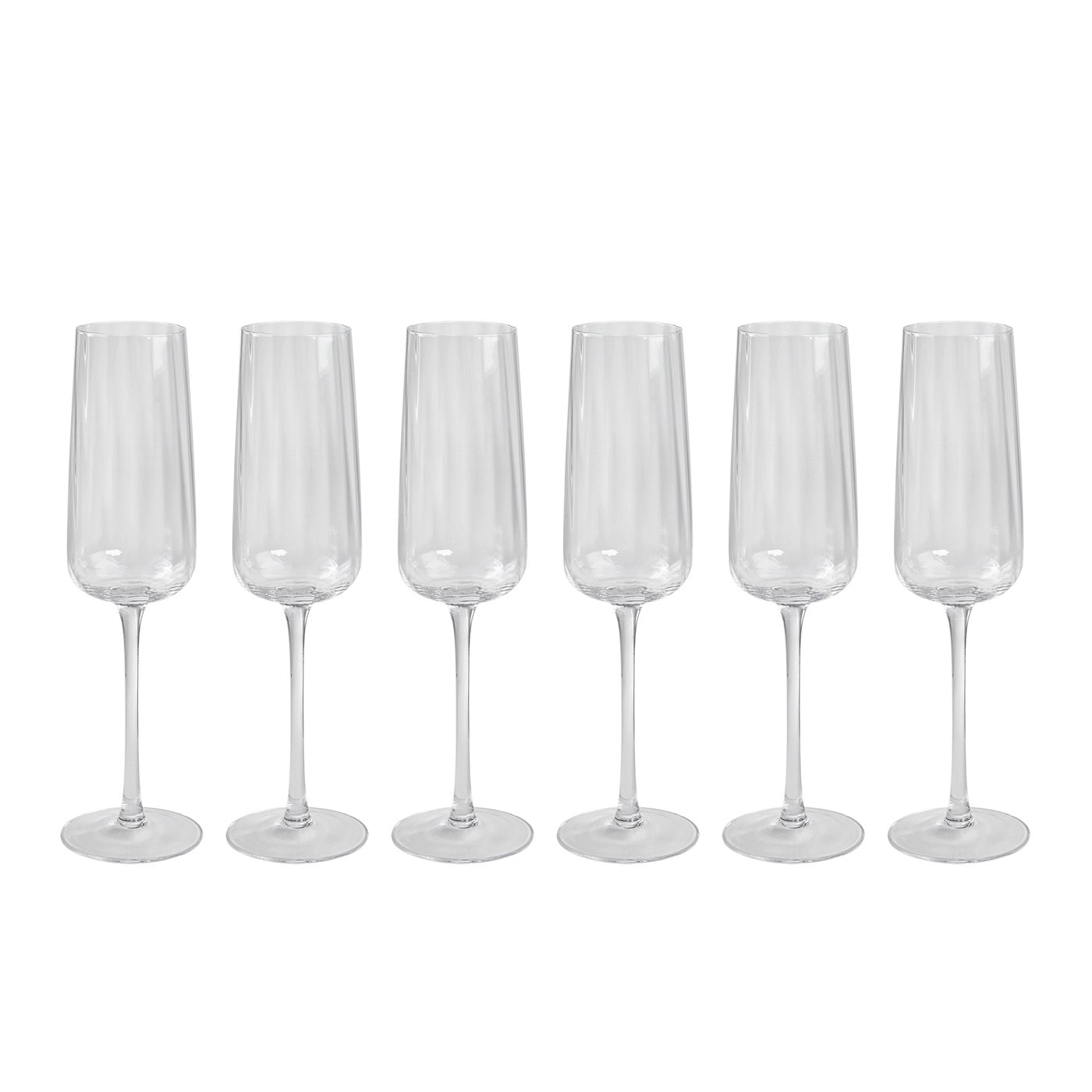 Cléo - Lot De 6 Flûtes À Champagne En Verre Cristallin - 28Cl - Transparent