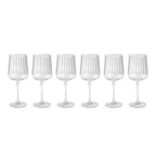 Cléo - Lot De 6 Verres À Vin Blanc En Verre Cristallin - 33Cl - Transparent