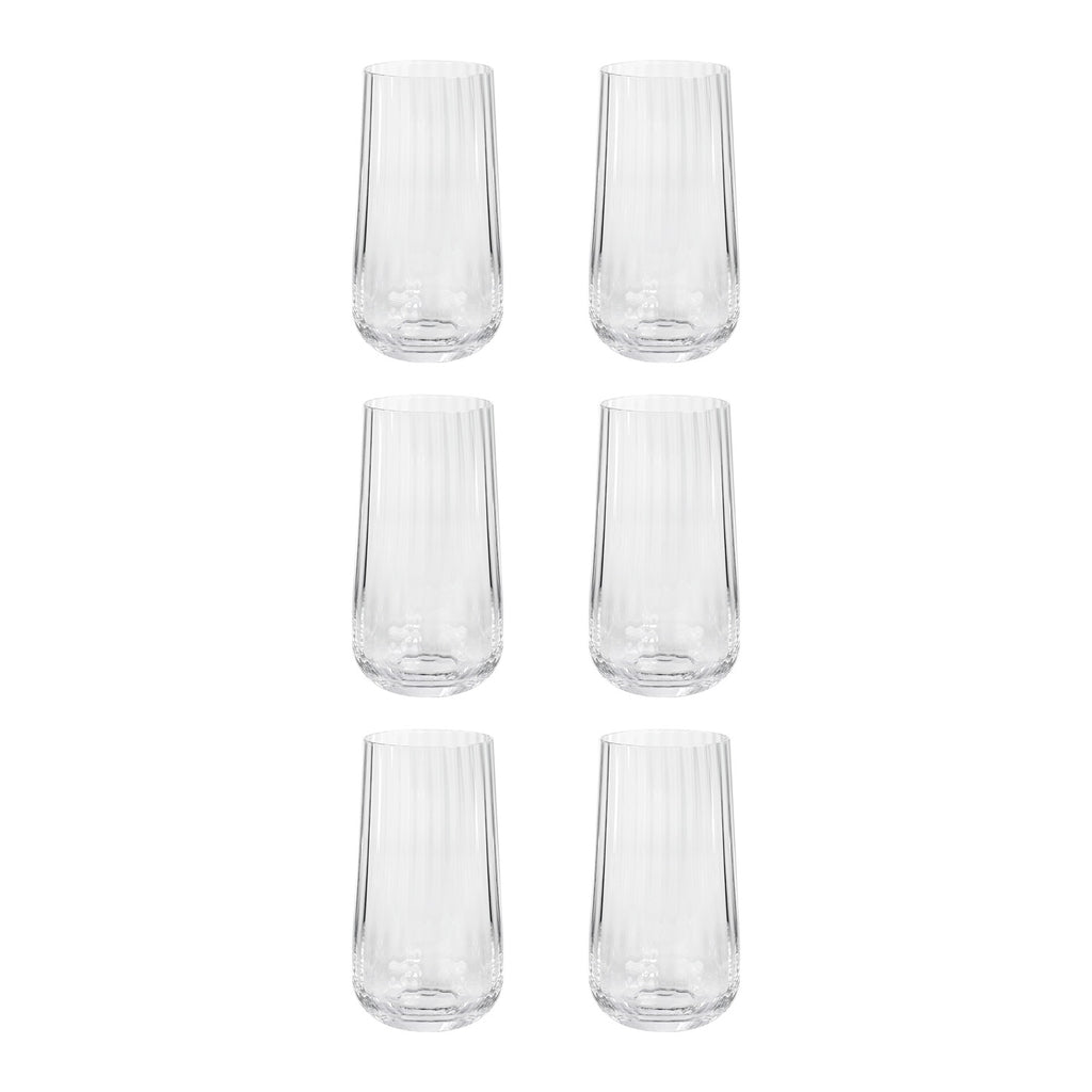 Cléo - Lot De 6 Verres À Orangeade En Verre Cristallin - 50Cl - Transparent