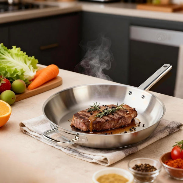 Épure - Pôele En Inox - Argenté - 4 Tailles
