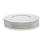 Solène - Lot De 6 Assiettes Plates - Ø27Cm - Blanc