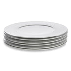 Solène - Lot De 6 Grandes Assiettes Plates - Ø29Cm - Blanc