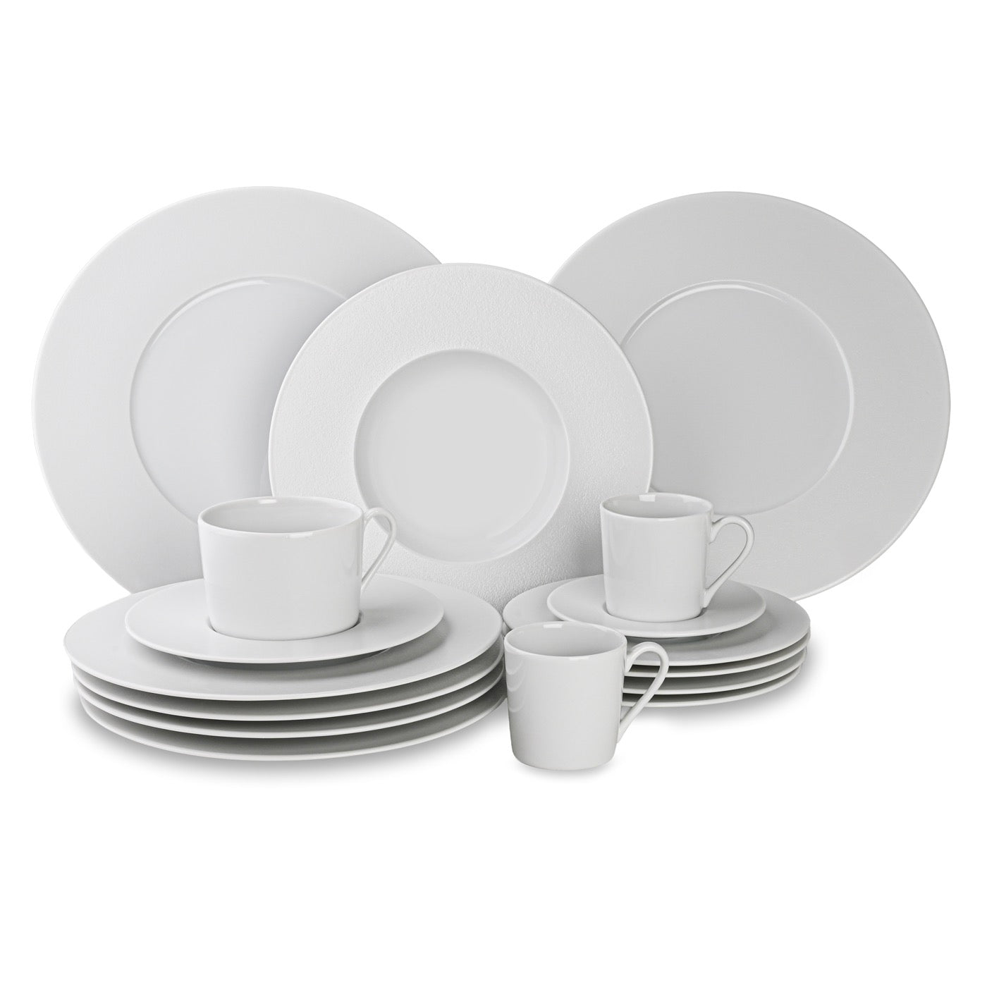 Solène - Lot De 6 Grandes Assiettes Plates - Ø29Cm - Blanc