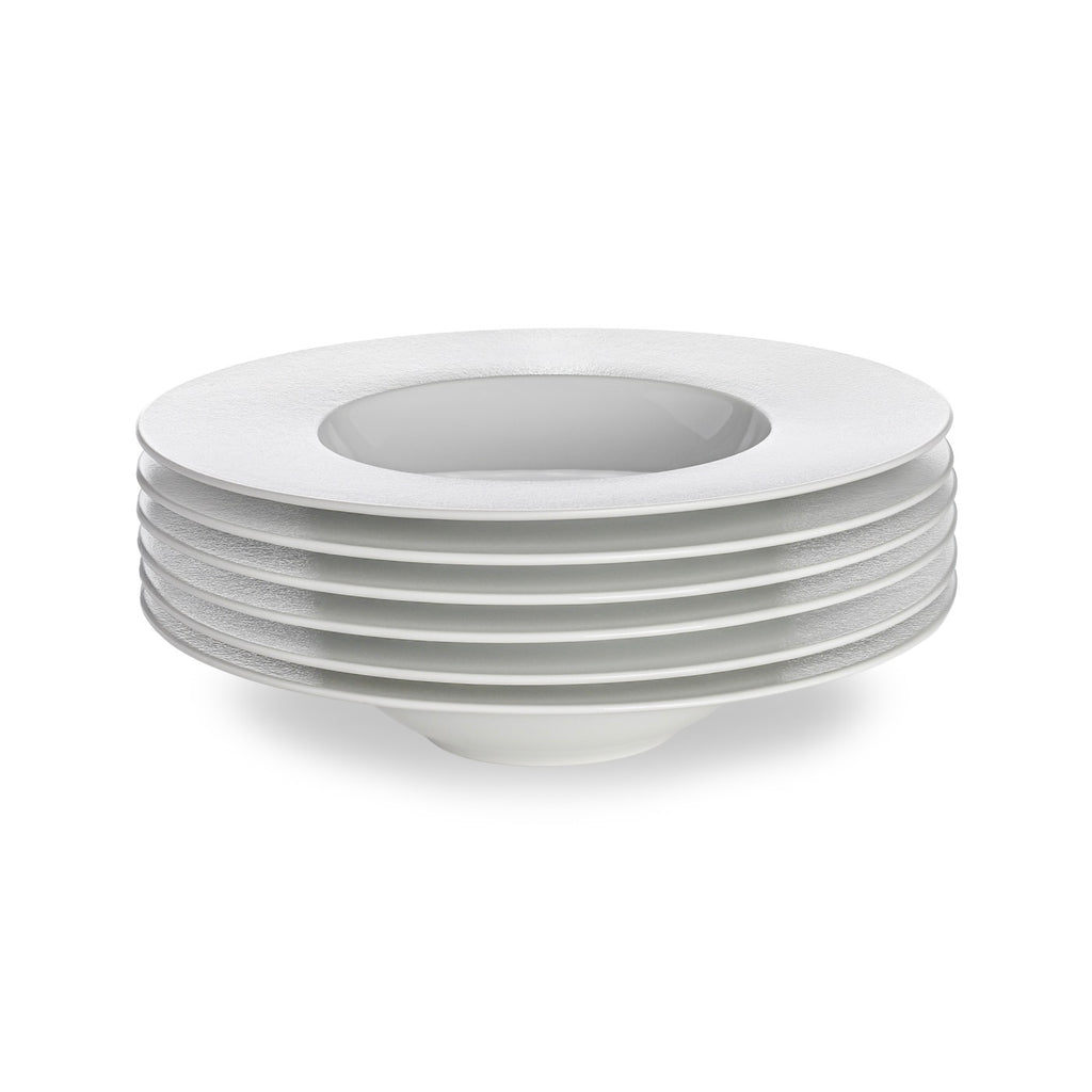 Solène - Lot De 6 Assiettes Creuses - Ø23Cm - Blanc