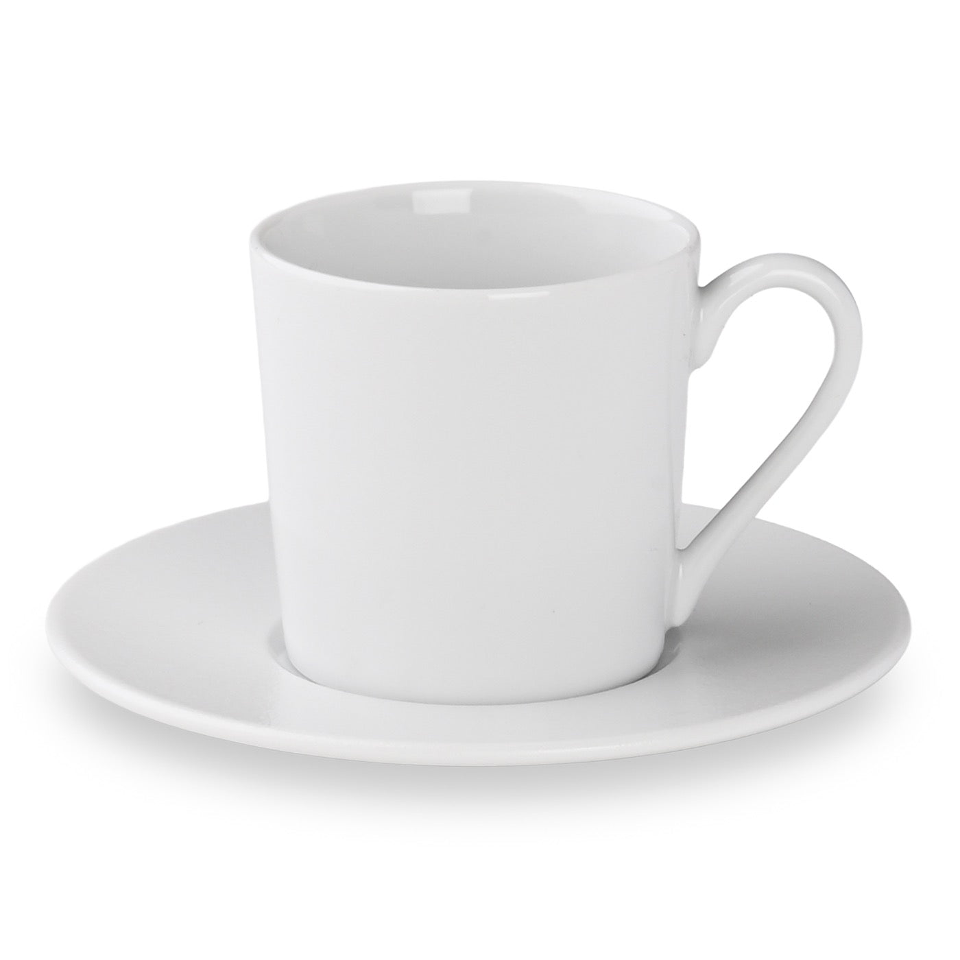Solène - Lot De 6 Tasses À Thé Avec Soucoupes - 22Cl - Blanc