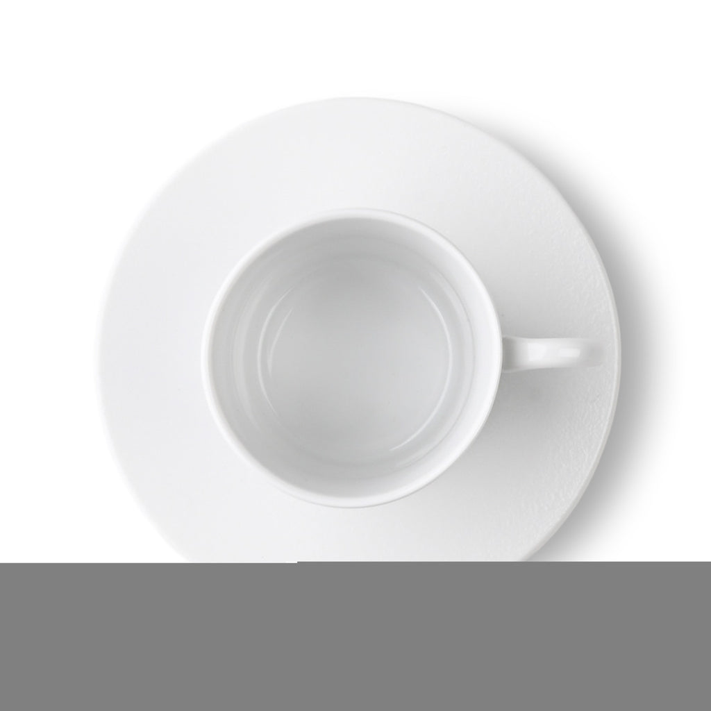 Solène - Lot De 6 Tasses À Thé Avec Soucoupes - 22Cl - Blanc
